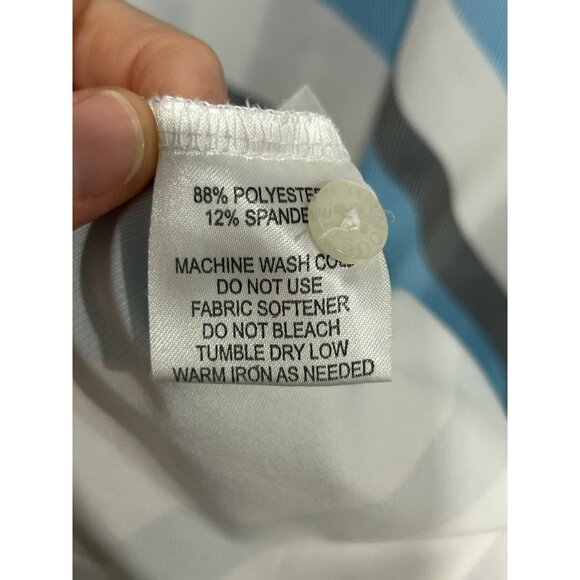 Carnoustie Performance Golf Polo Shirt White Sz Large Plaid Short Sleeve Active - Picture 6 of 9